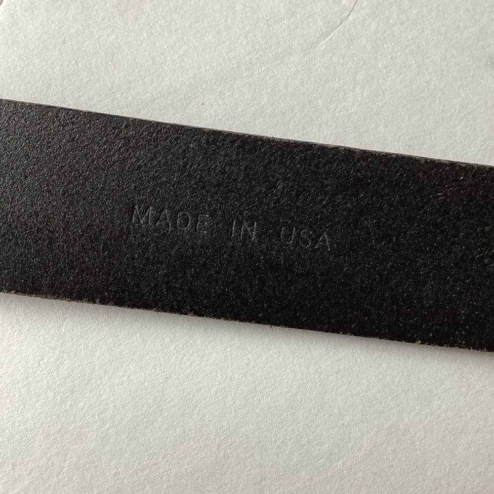 Polo Ralph Lauren Belt Mens 36/90 Black Italian Saddle Leather - Picture 6 of 15